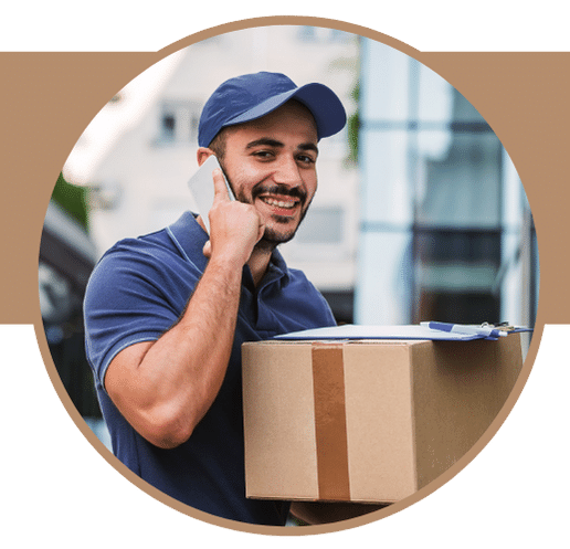 Black and Red Modern Geometric Courier Vertical Business Card