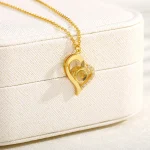 Romantic Elegance: Heart Necklace Expressing 'I Love You' in 100 Languages - Image 3