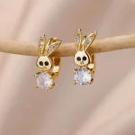 Elevate style: Crystal Hoop Earrings with trendy animal jewelry - Image 2