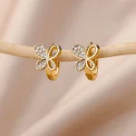 Elevate style: Crystal Hoop Earrings with trendy animal jewelry - Image 3