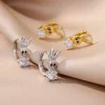Elevate style: Crystal Hoop Earrings with trendy animal jewelry - Image 5