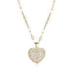 Heartfelt Elegance: Hip Girl Pearl Heart Shell Necklace for Women