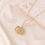 Heartfelt Elegance: Hip Girl Pearl Heart Shell Necklace for Women - Image 5