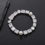 Elevate Your Look: 10MM Bling Tennis Chain with Pearl Charm - Image 5