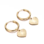 18K Gold Plated Heart Flower Earrings Delight