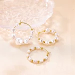 18K Gold Plated Pearl Earrings for Trendsetters - Image 5