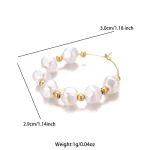 18K Gold Plated Pearl Earrings for Trendsetters - Image 6