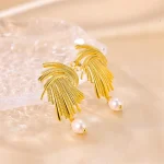 Radiant allure: Opal Round Earrings, a perfect Christmas jewelry gift - Image 6