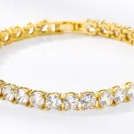 Celebrate in style Geometric Bracelet, perfect wedding accessory.