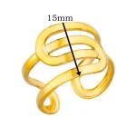 Elevate Your Style with the Overlap Double Gold-Plated Ring - Image 3