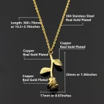 Rose Flower Pendant Necklace Stainless Steel Long Chain Collier Pink Rose Flower Statement Necklace Women Jewelry Valentine Gift - Image 4