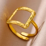 Elevate Your Style with the Overlap Double Gold-Plated Ring - Image 5