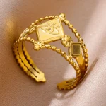 Elevate Your Style with the Overlap Double Gold-Plated Ring - Image 4