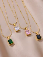 Captivating Zircon Pendant Clavicle Necklace - Image 5