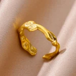 Elevate Your Style with the Overlap Double Gold-Plated Ring - Image 7