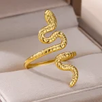 Snake Design Stainless Steel Rings - Aesthetic and Versatil - Image 4
