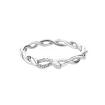 Vintage Twist Stainless Steel Ring with Staggered Lines - Image 7