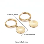 18K Gold Plated Heart Flower Earrings Delight - Image 8