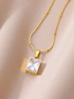 Captivating Zircon Pendant Clavicle Necklace - Image 6
