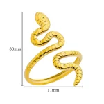 Snake Design Stainless Steel Rings - Aesthetic and Versatil - Image 3