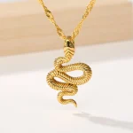 Snake Pendant Necklace for Chic Statements - Image 3