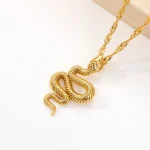 Snake Pendant Necklace for Chic Statements - Image 5