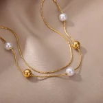 Double the charm Fashion Geometric Pearl Bracelet, a bijoux beauty - Image 4