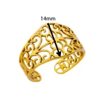 Minimalist Beauty: Gold-Plated Hollow Vine Finger Ring, Wedding Jewelry - Image 4