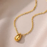 Vintage Glossy Teardrop Necklace for a Timeless Gift - Image 3