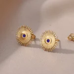 Elevate style: Vintage Sun Earrings, geometric allure for women - Image 3