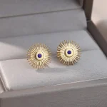 Elevate style: Vintage Sun Earrings, geometric allure for women - Image 6