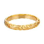 Staggered Lines Gold-Plated Ring - Trendy and Chic - Image 2