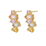 Graceful drops: Water Element Zircon Earrings, perfect for women - Image 4