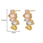 Graceful drops: Water Element Zircon Earrings, perfect for women - Image 6