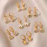 Chic and unique: Random Gold Evil Eye Earrings - Image 5