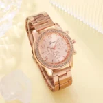 Reloj de cuarzo para mujer, pedrería, diseños analógicos de moda, juego de 6 joyas. - Image 5